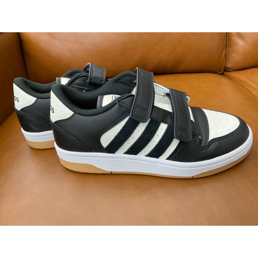 Adidas‎ Break Start EL CF C Kids Size 3 Black White Hook and Loop Low Top